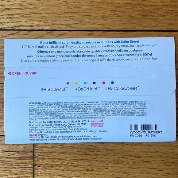 Color Street-Unopened-Wood You Rather- Nail Polish Strips - Picture 2 of 2
